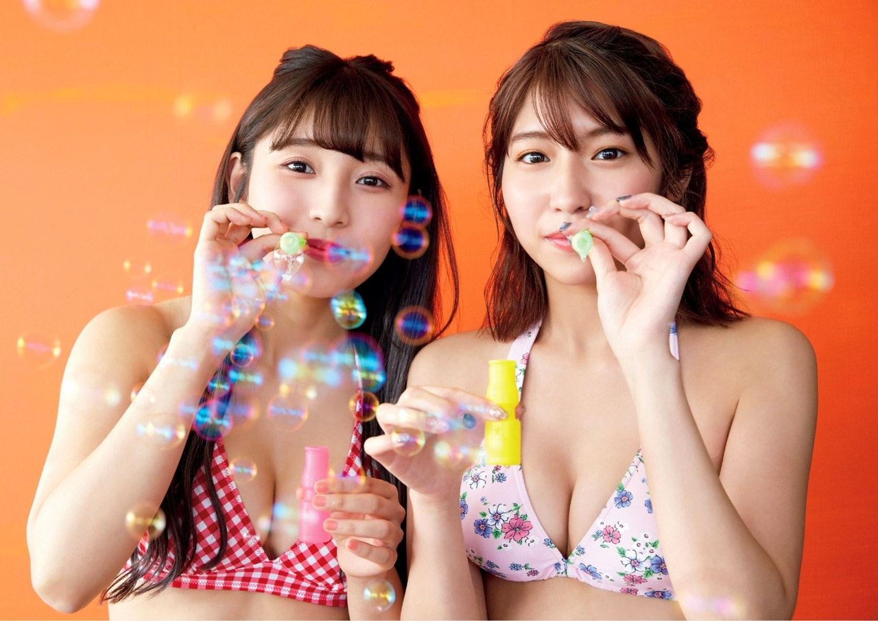 HKT栗原紗英＆山下エミリー 実力派メンバーの水著コラボ-第1章-图片7