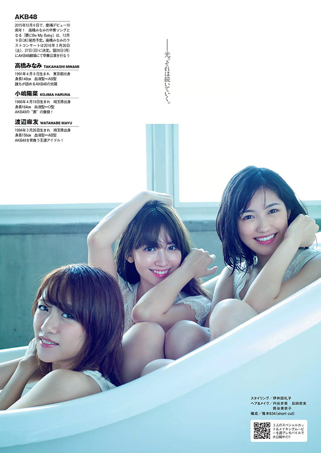 2015年12月14日【寫真】AKB48 10周年小嶋陽菜高橋南渡邊麻友互相扯衣慶祝-第1章-图片10