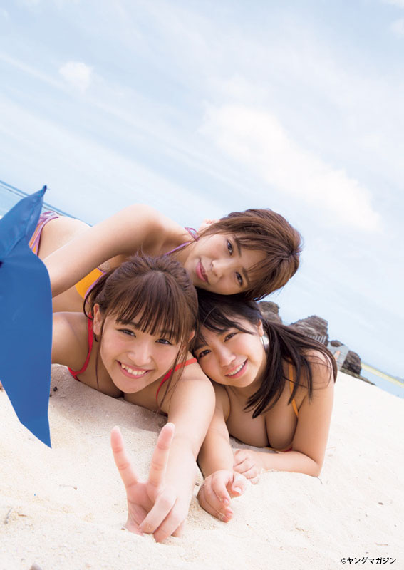 2018年11月2日【寫真】和智南與淺川梨奈及大原優乃爆乳三姊妹進行火辣的海邊合宿 (32P,片)-第1章-图片21