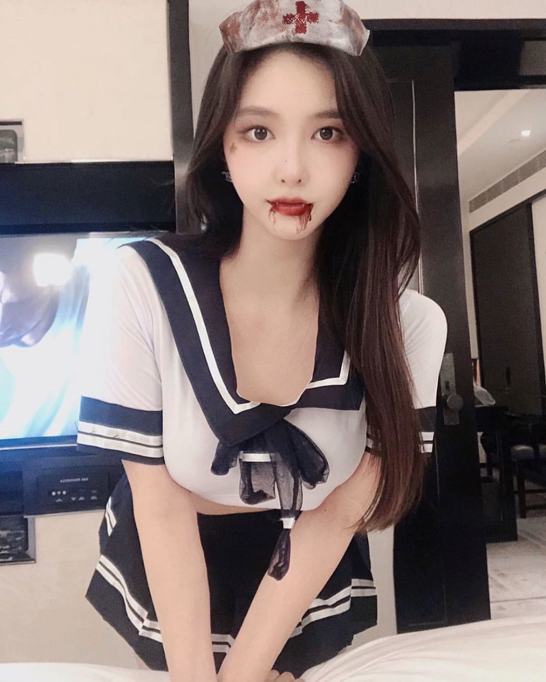 泡菜長髮妹巨砲身材藏不住！泳池畔放蕩耍騷「巨無霸牛奶饅頭」品質超優良：乳汁狂噴！-第1章-图片7