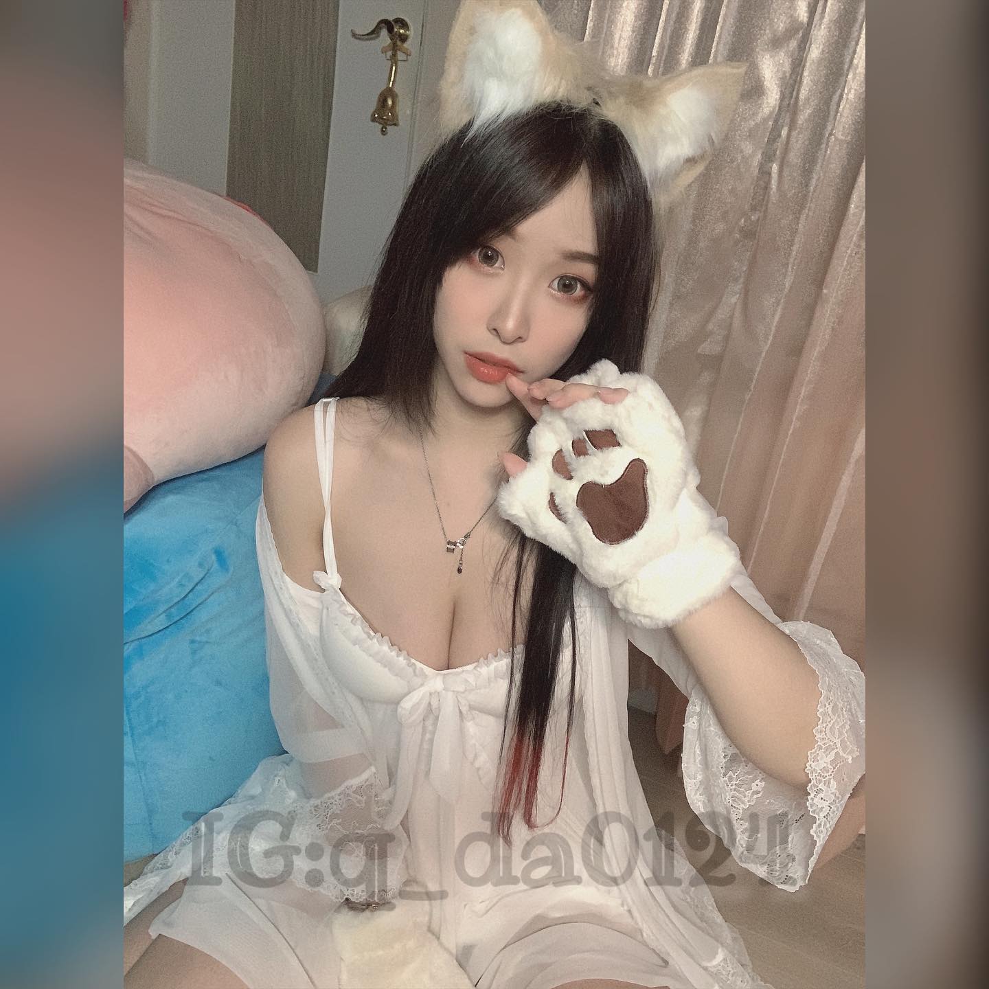 萌妹「妲妲」乳實力堅強！天然勾引讓人好心動啊！顏值超高，溝溝好深邃！-第1章-图片5