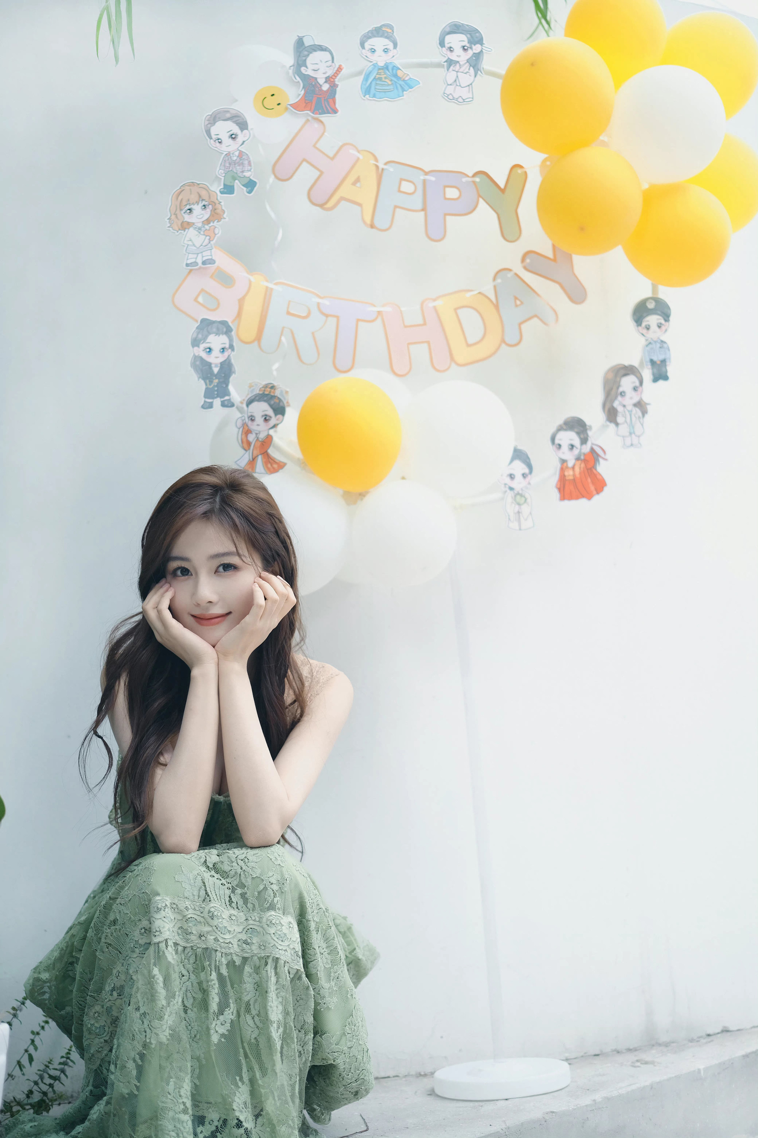 一身碧綠歡慶生—白鹿 [高清套圖]-第1章-图片8