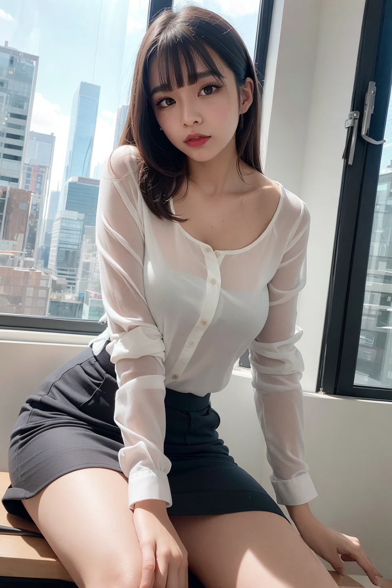 AI生成美女~Your secretary in pantyhose #1-第1章-图片10