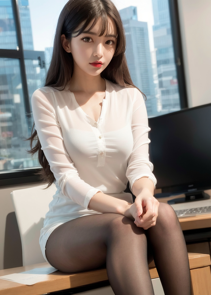 AI生成美女~Your secretary in pantyhose #1-第1章-图片16