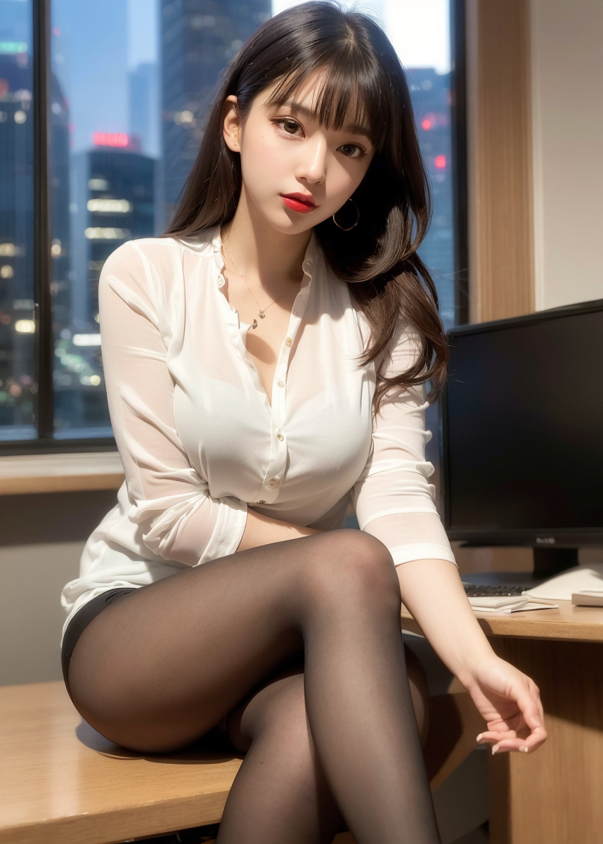 AI生成美女~Your secretary in pantyhose #1-第1章-图片17