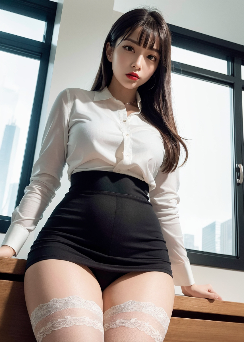 AI生成美女~Your secretary in pantyhose #1-第1章-图片49