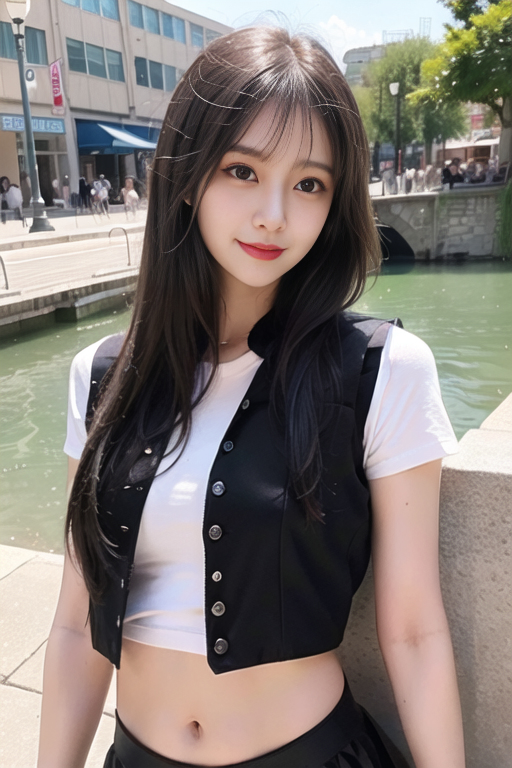 AI生成美女~女友系列黑色背心+瑜珈服-第1章-图片3