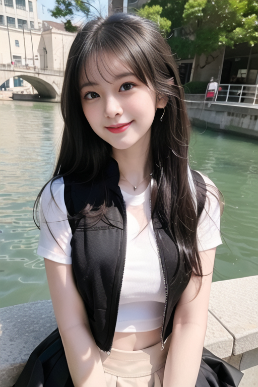 AI生成美女~女友系列黑色背心+瑜珈服-第1章-图片4
