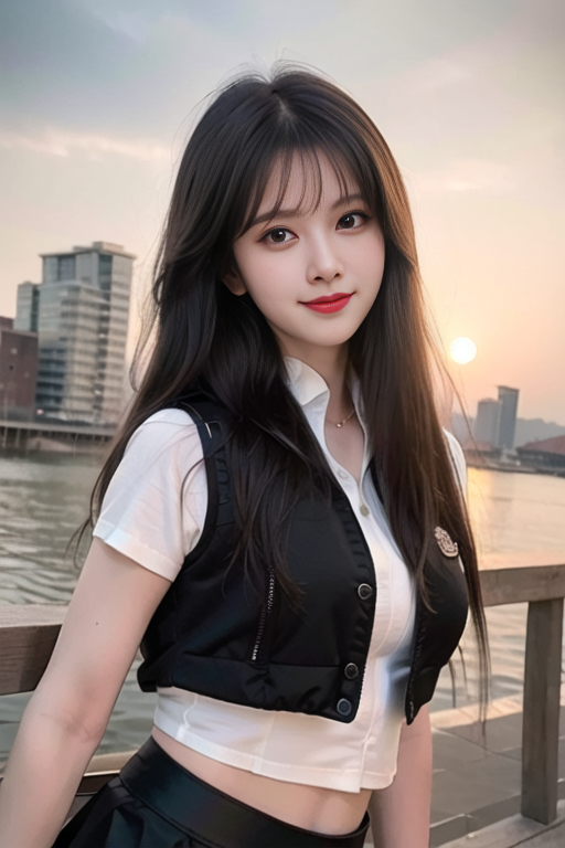 AI生成美女~女友系列黑色背心+瑜珈服-第1章-图片6