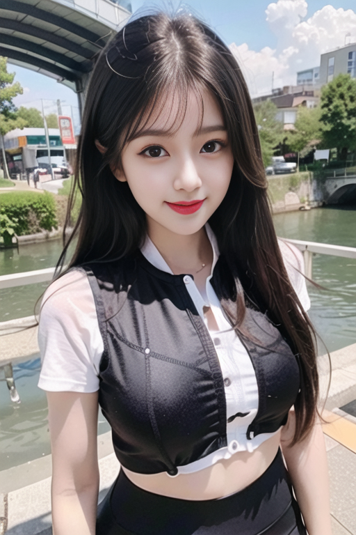 AI生成美女~女友系列黑色背心+瑜珈服-第1章-图片21
