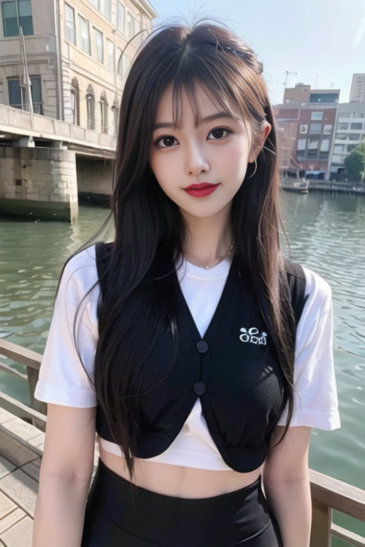 AI生成美女~女友系列黑色背心+瑜珈服-第1章-图片22