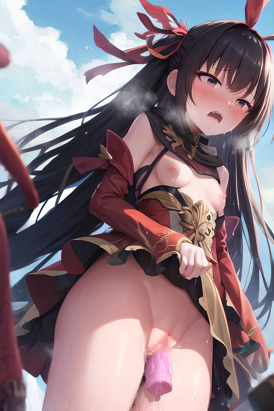 【AI生成】貧乳の女の子がディルドで潮吹きしているエロ畫像 part2-第1章-图片18