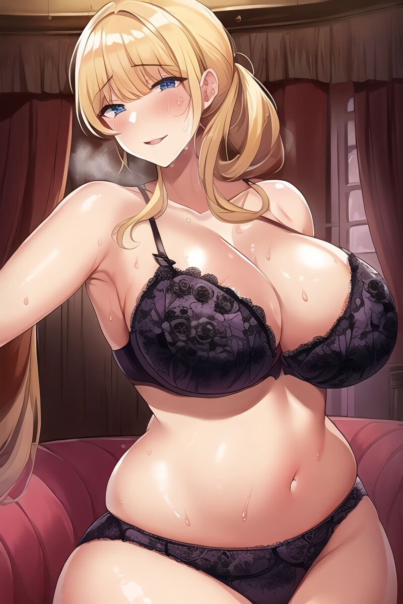 Curvy Blonde Women in Lingerie (AI Generated)-第1章-图片27