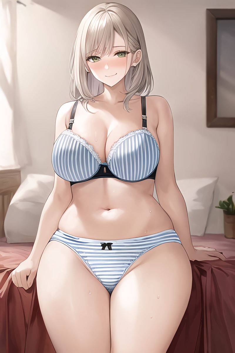 Curvy Blonde Women in Lingerie (AI Generated)-第1章-图片38