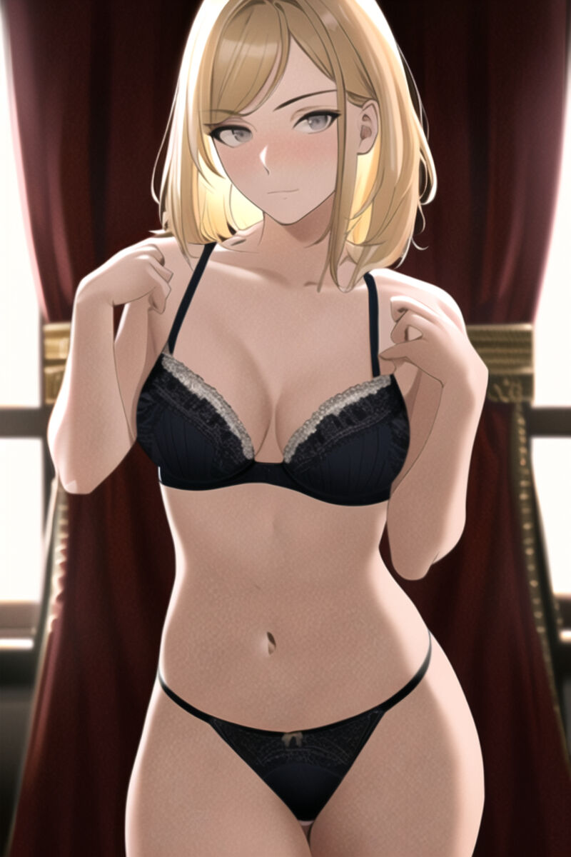 Curvy Blonde Women in Lingerie (AI Generated)-第1章-图片45