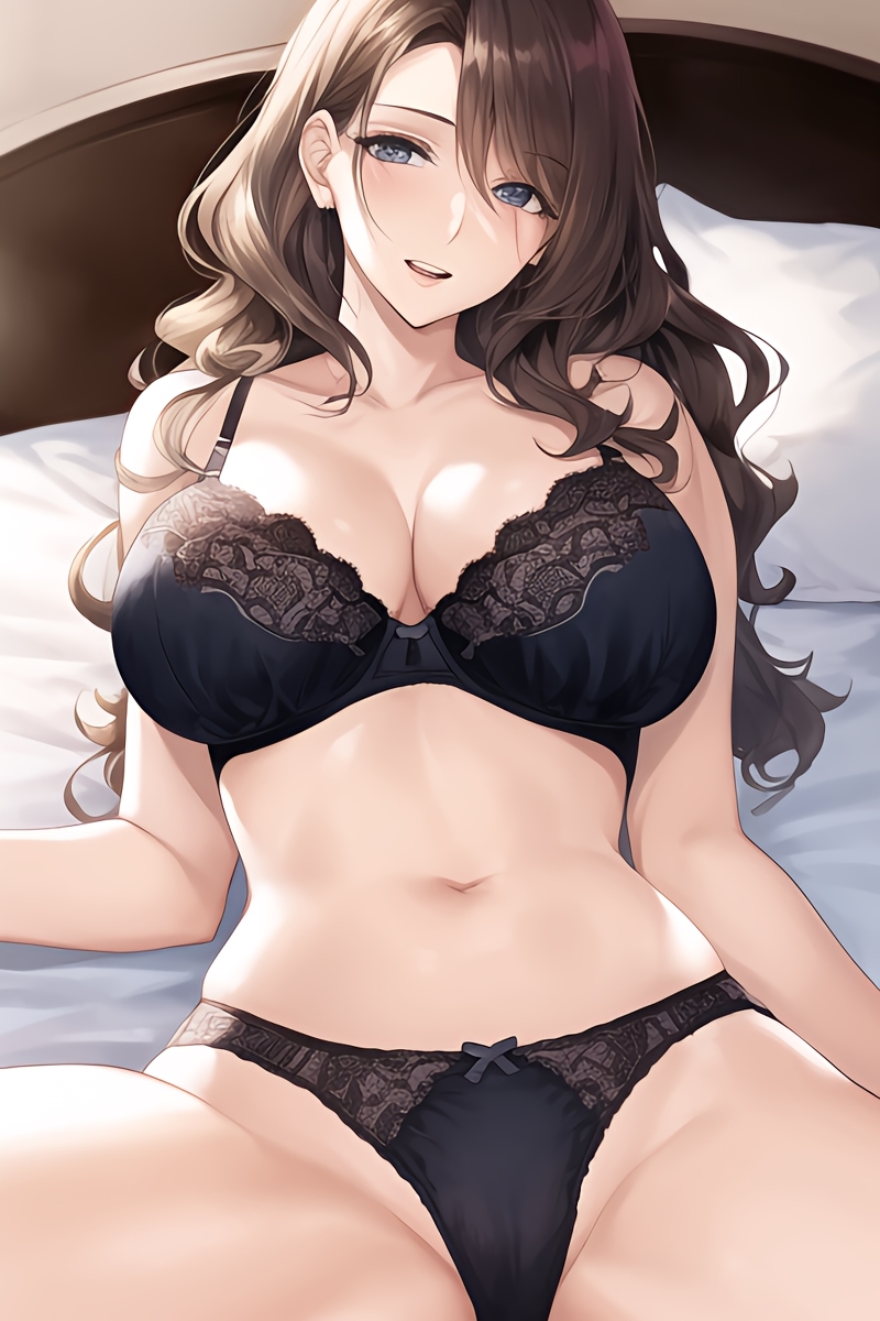 Curvy Burnette Women in Lingerie (AI Generated)-第1章-图片38