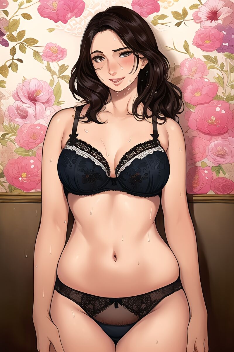 Curvy Burnette Women in Lingerie (AI Generated)-第1章-图片55