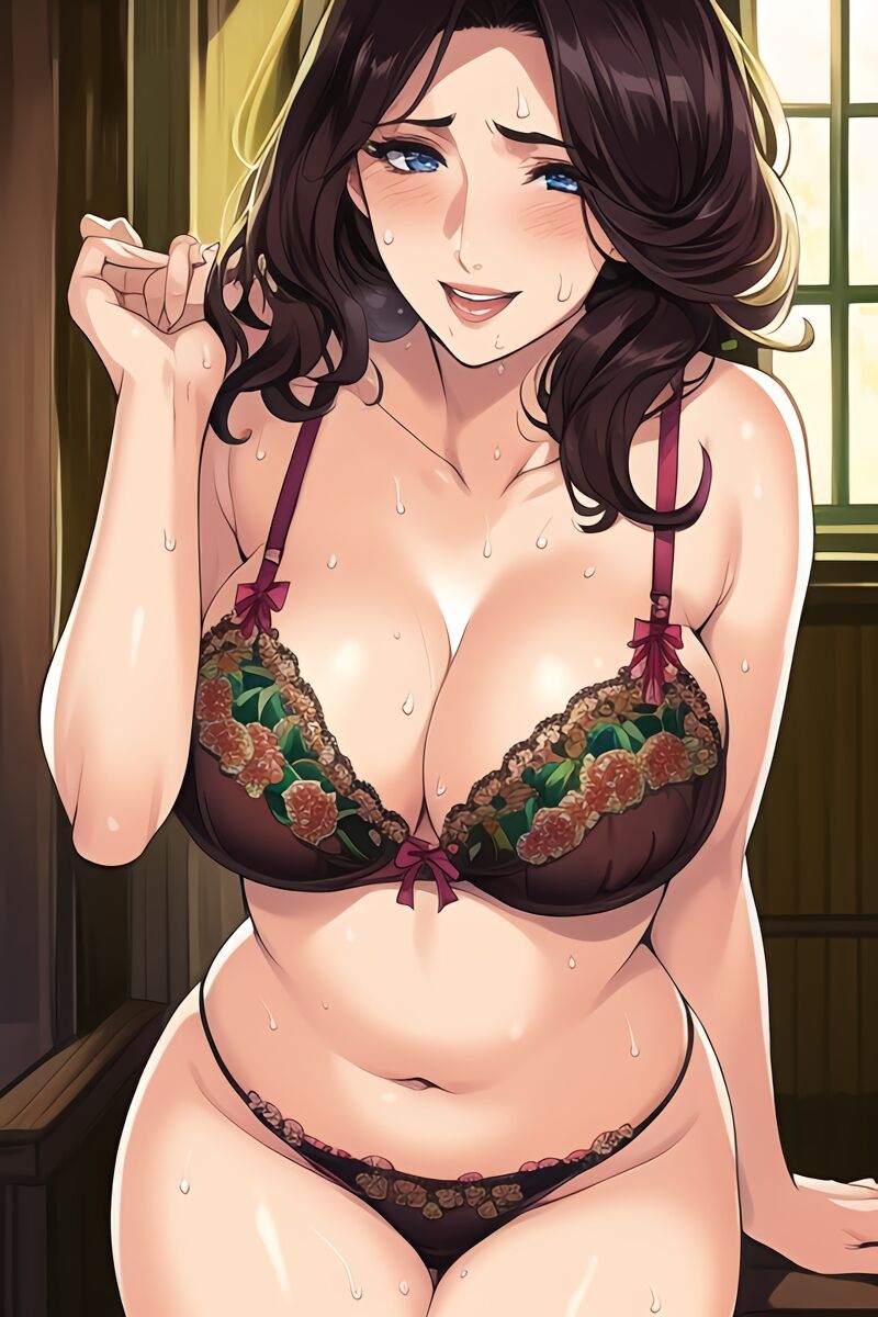 Curvy Burnette Women in Lingerie (AI Generated)-第1章-图片58