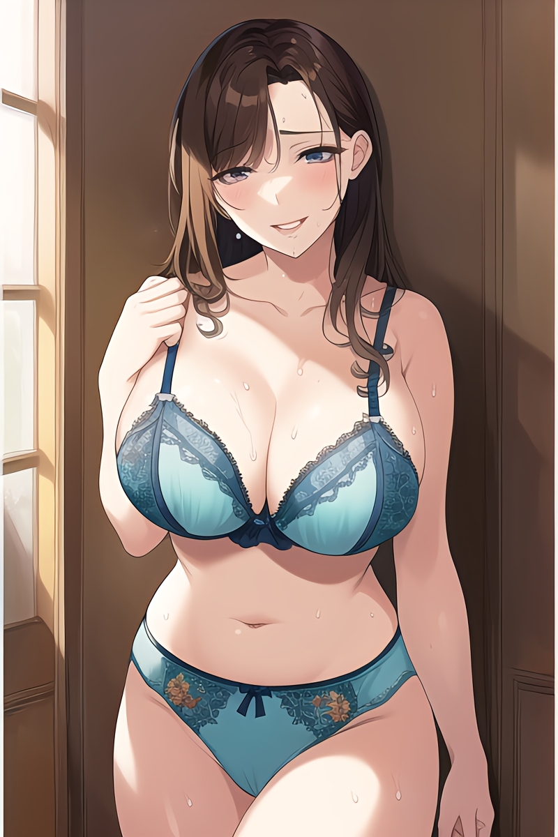 Curvy Burnette Women in Lingerie (AI Generated)-第1章-图片64