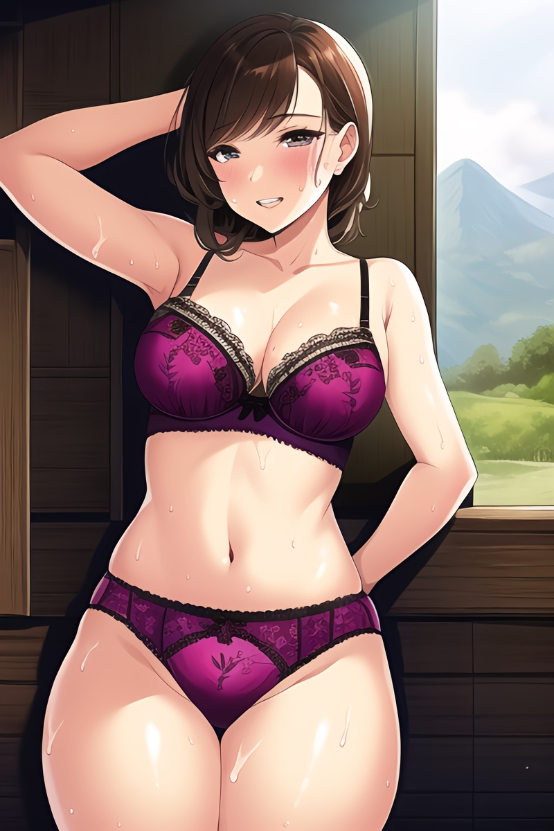 Curvy Burnette Women in Lingerie (AI Generated)-第1章-图片70