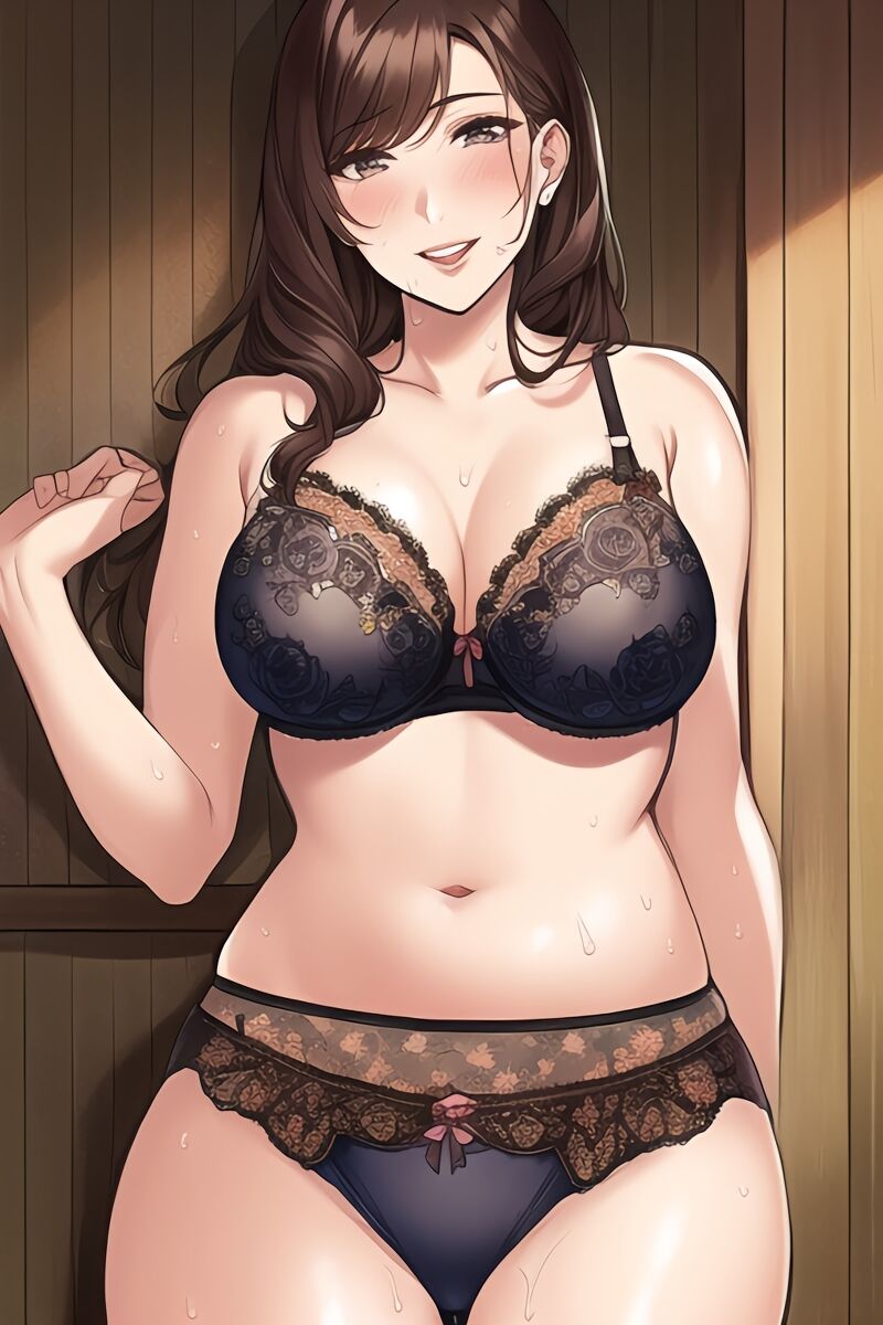 Curvy Burnette Women in Lingerie (AI Generated)-第1章-图片77