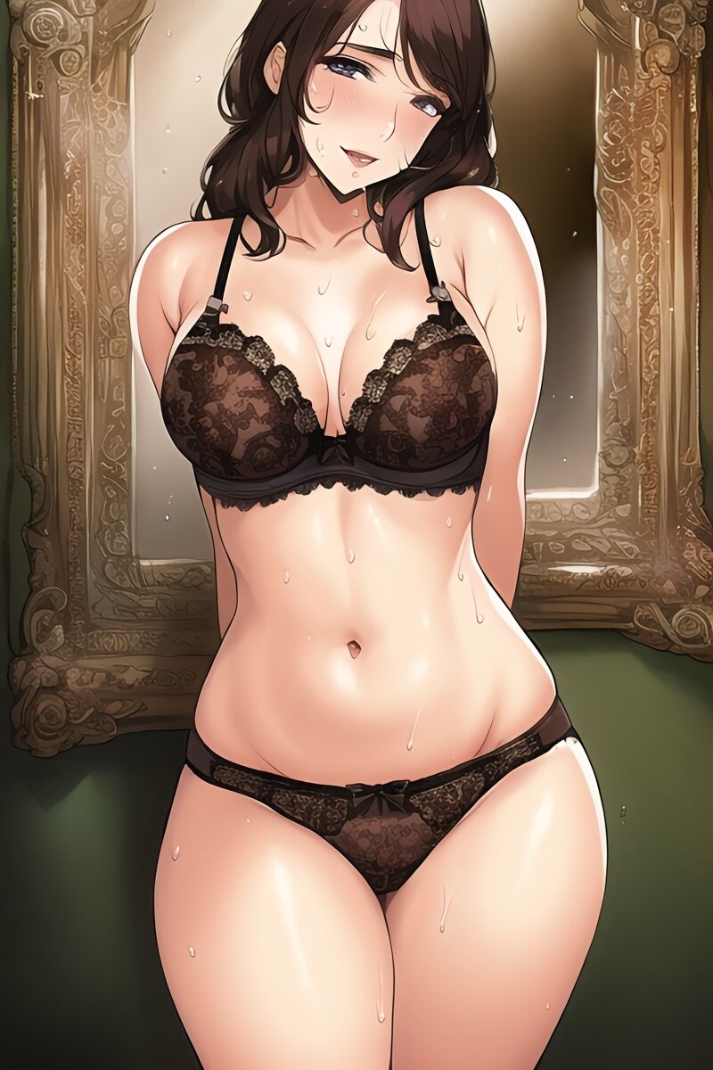 Curvy Burnette Women in Lingerie (AI Generated)-第1章-图片81