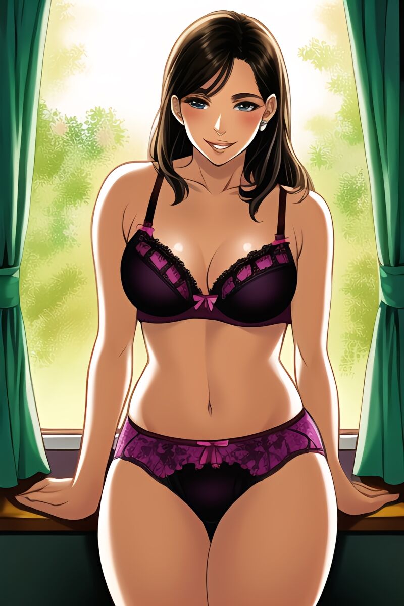 Curvy Burnette Women in Lingerie (AI Generated)-第1章-图片87