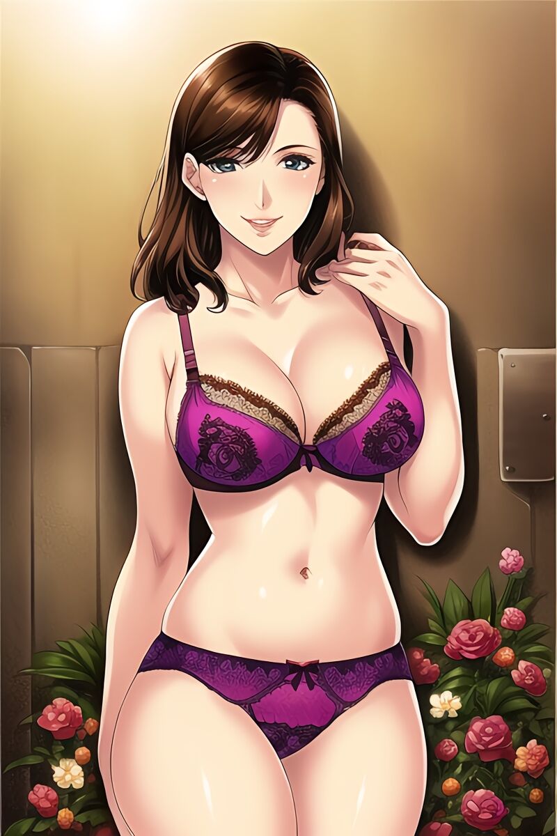 Curvy Burnette Women in Lingerie (AI Generated)-第1章-图片88