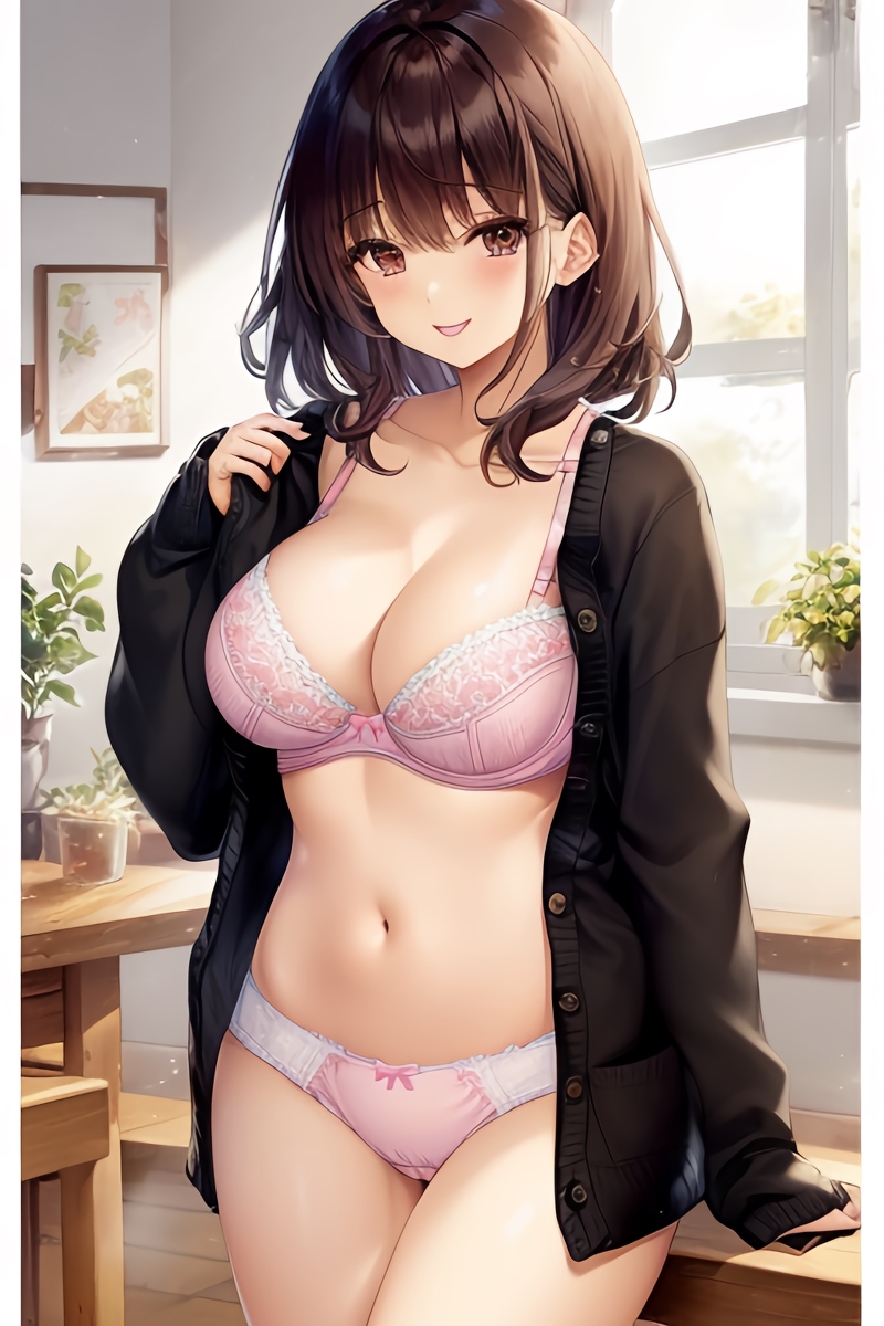 Curvy Burnette Women in Lingerie (AI Generated)-第1章-图片119