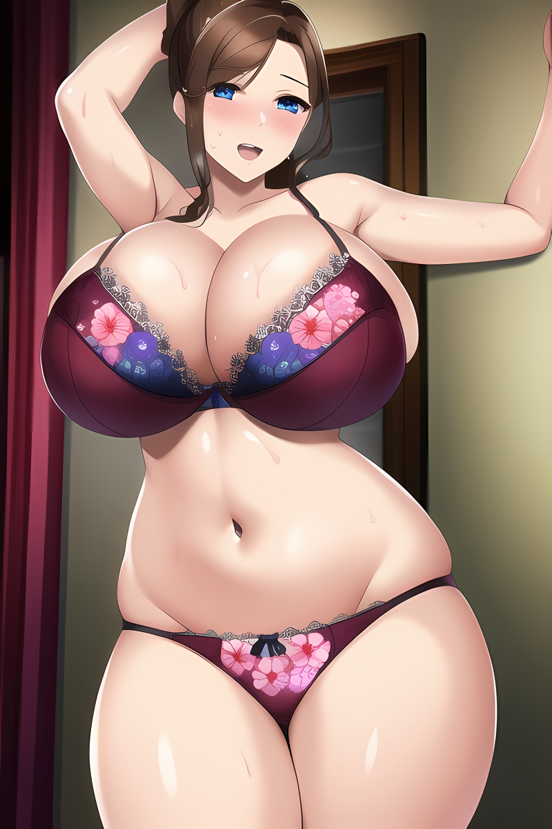 Curvy Burnette Women in Lingerie (AI Generated)-第1章-图片143