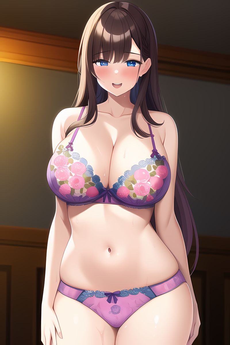 Curvy Burnette Women in Lingerie (AI Generated)-第1章-图片151