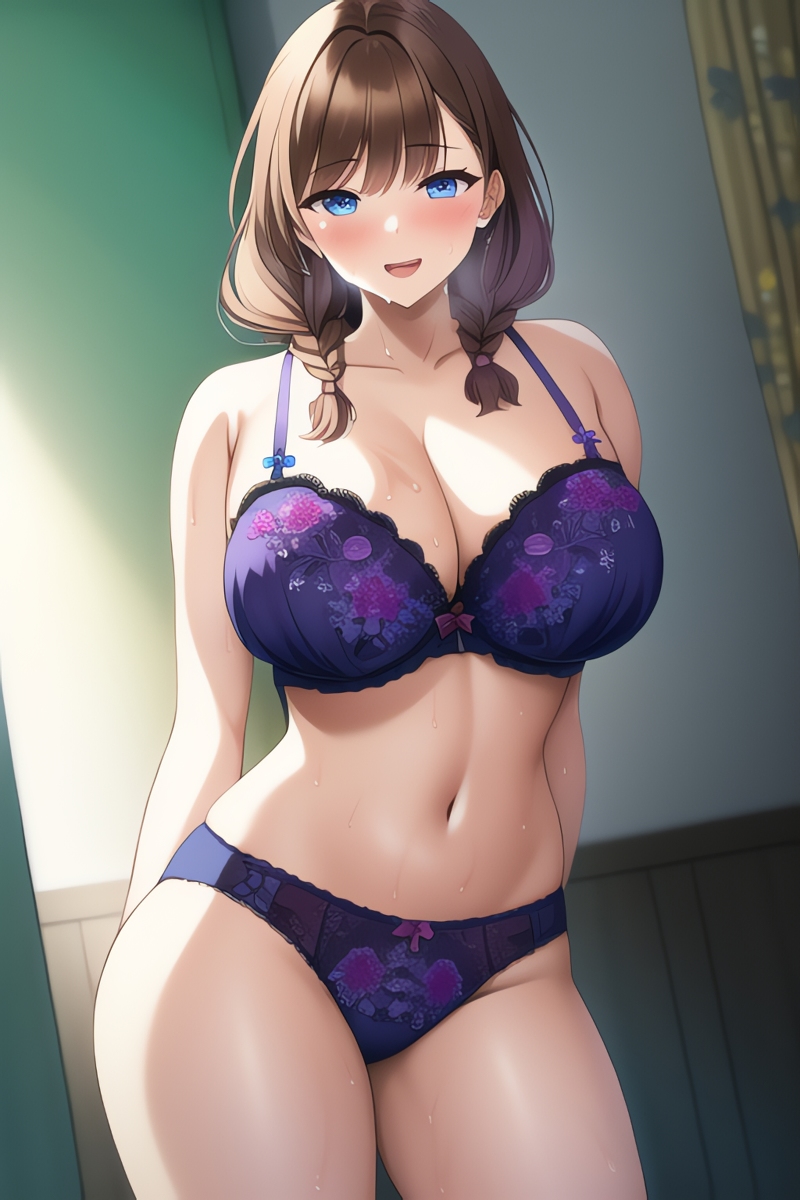 Curvy Burnette Women in Lingerie (AI Generated)-第1章-图片157