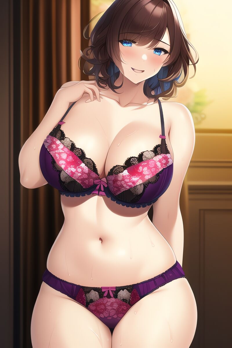 Curvy Burnette Women in Lingerie (AI Generated)-第1章-图片191