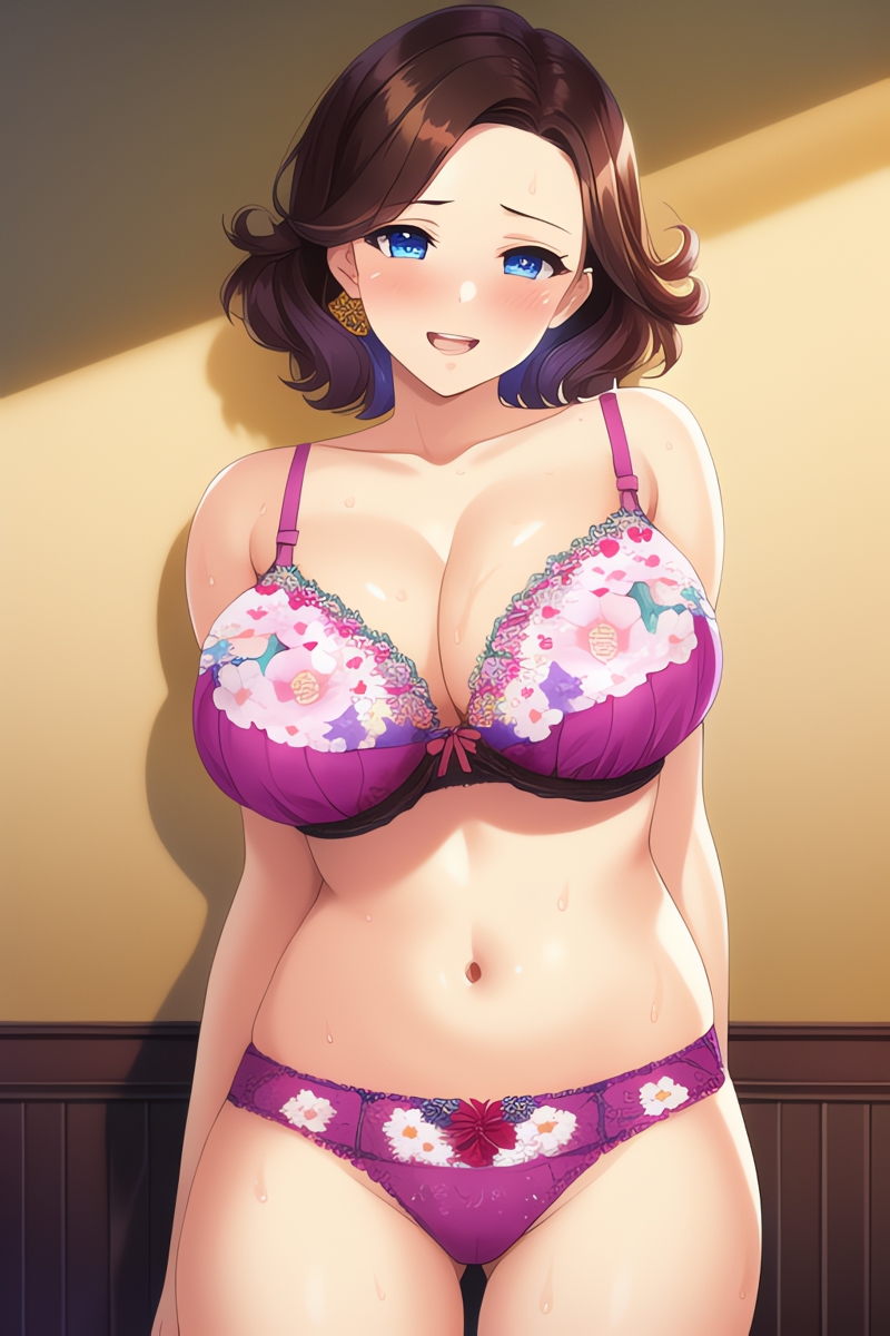 Curvy Burnette Women in Lingerie (AI Generated)-第1章-图片202