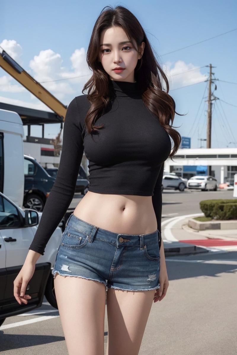 AI生成美女~Ai_DaDaDakAi girl belly fat exposure（中空裝露肚腩）-第1章-图片10