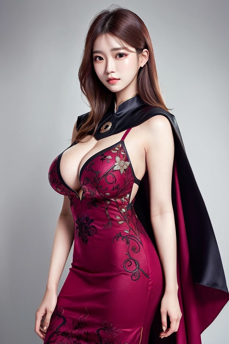 AI生成美女~AiMakeGirlcape with a midi dress（斗篷搭配中長連衣裙）-第1章-图片7