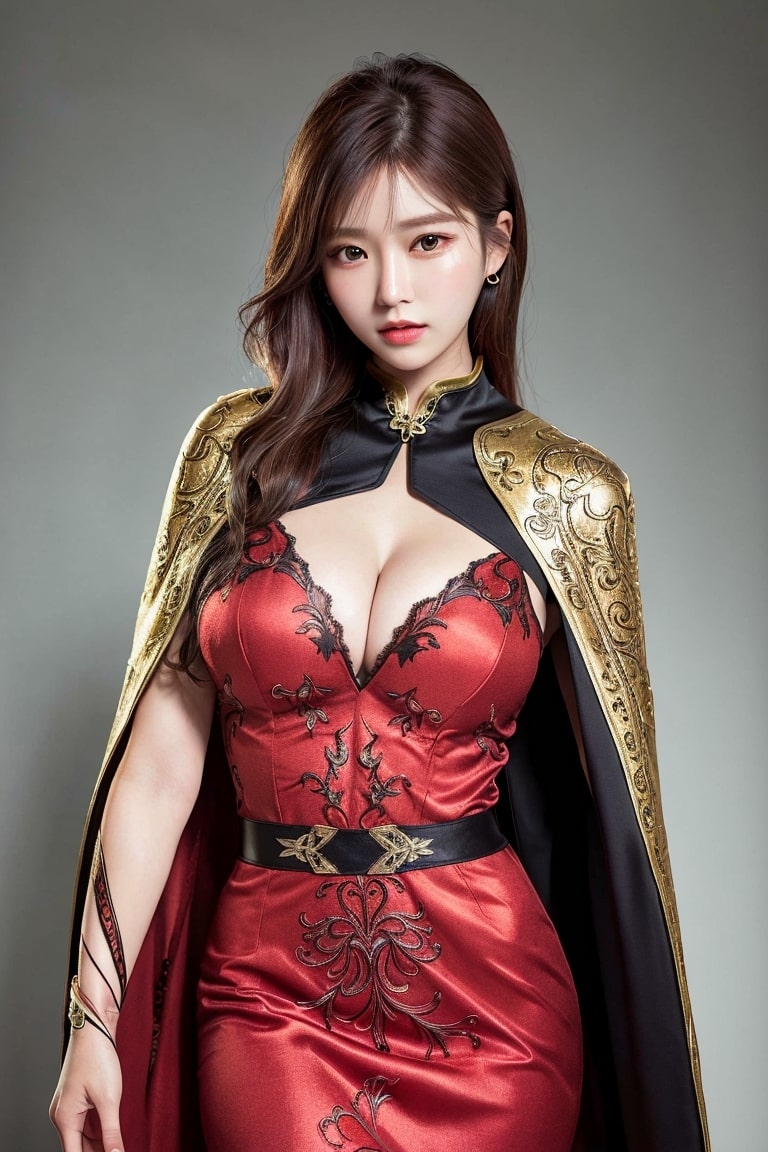 AI生成美女~AiMakeGirlcape with a midi dress（斗篷搭配中長連衣裙）-第1章-图片11