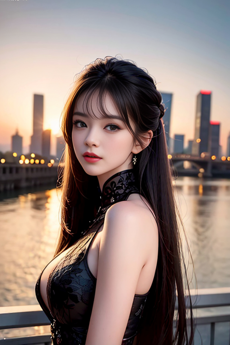 AI生成美女~As D【4K AI travel】【東洋の真珠】上海黃浦江-第1章-图片11