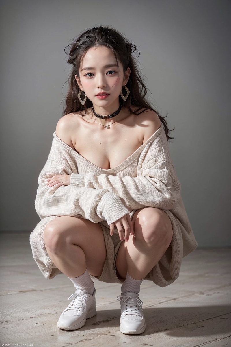AI生成美女~AiMakeGirloversized sweater-第1章-图片7