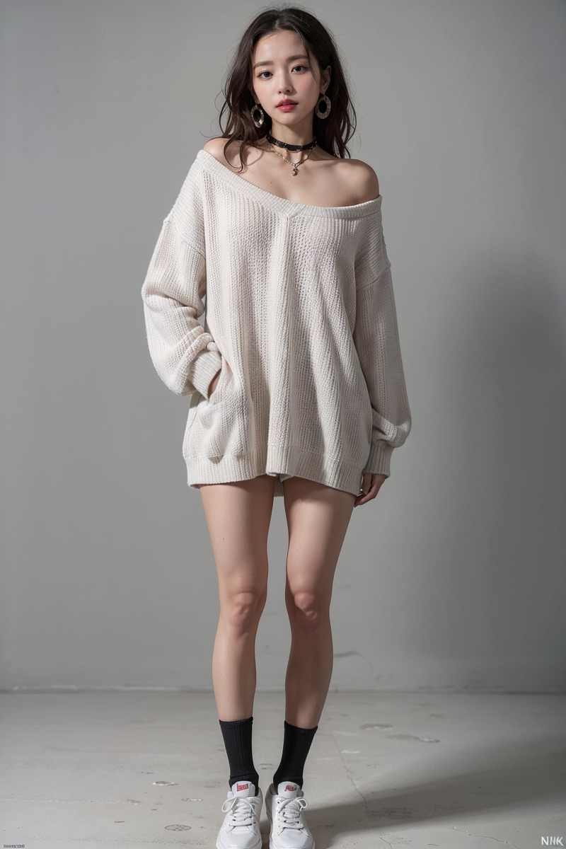 AI生成美女~AiMakeGirloversized sweater-第1章-图片16