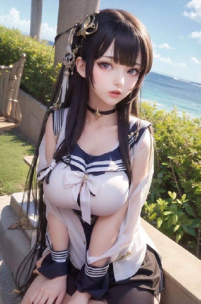 Gorgeous AIGenerated Images of BigBreasted Japanese school girl in Sexy Uniforms