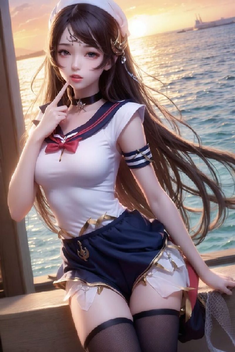 Gorgeous AIGenerated Images of BigBreasted Japanese school girl in Sexy Uniforms-第1章-图片2