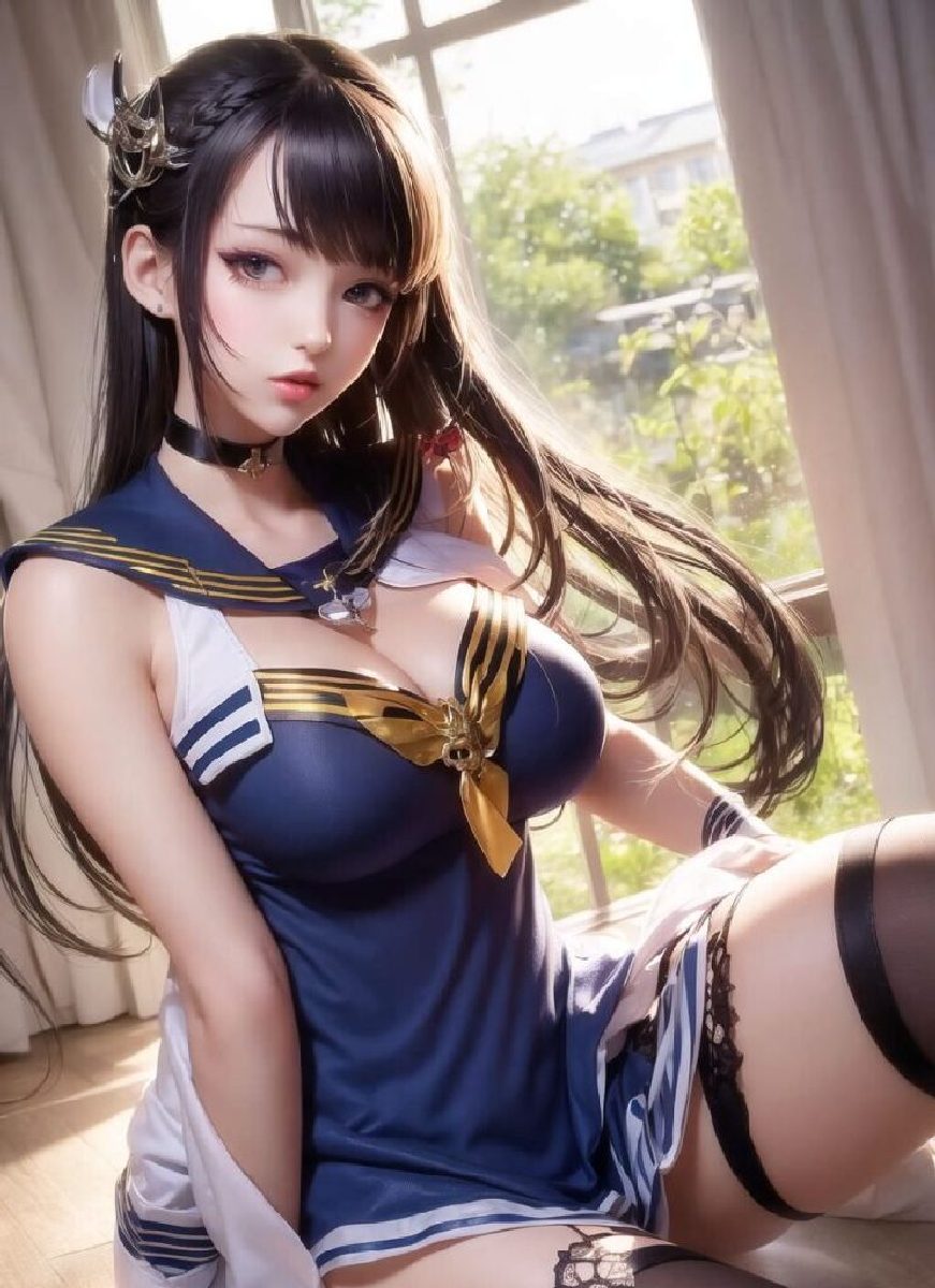Gorgeous AIGenerated Images of BigBreasted Japanese school girl in Sexy Uniforms-第1章-图片3