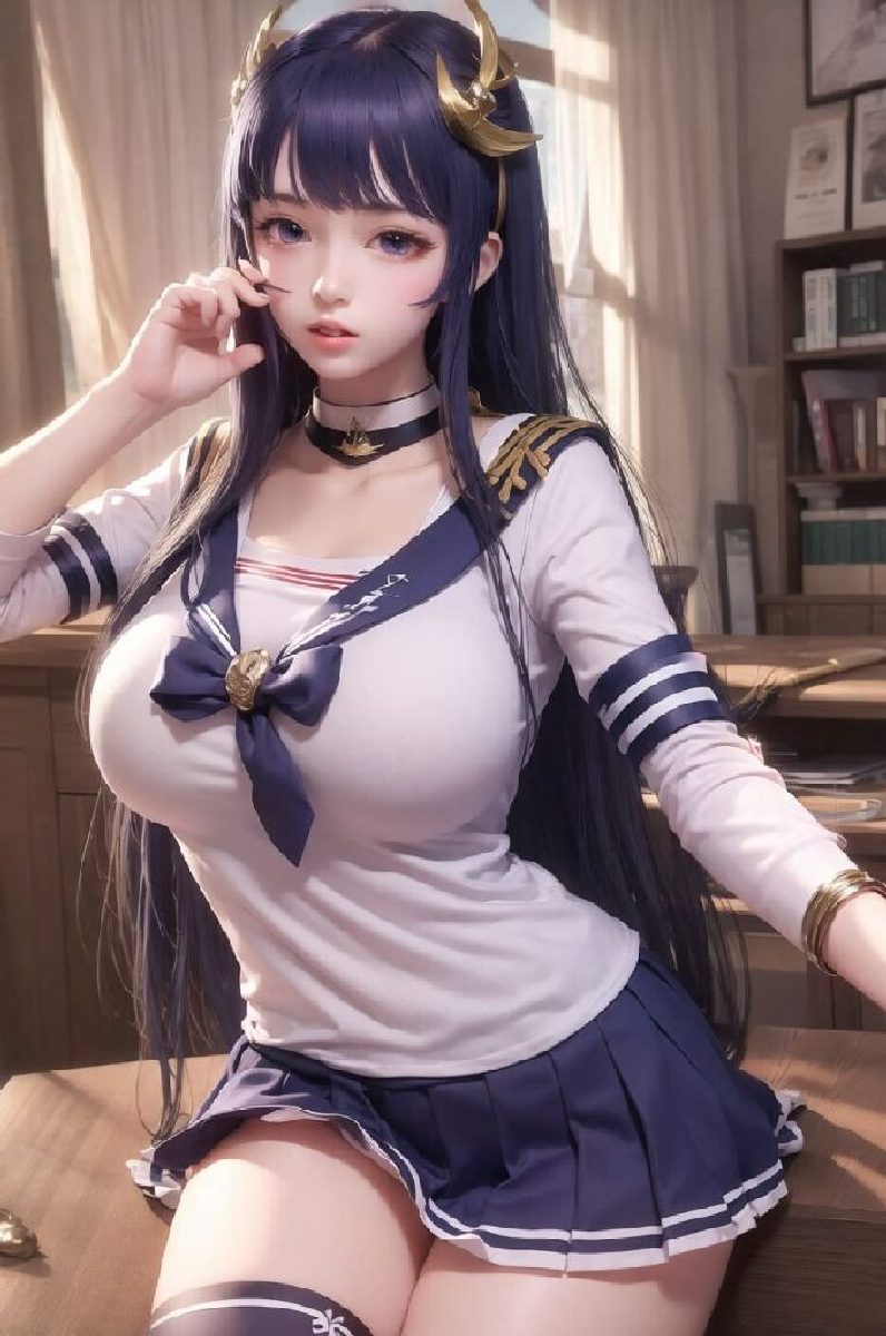 Gorgeous AIGenerated Images of BigBreasted Japanese school girl in Sexy Uniforms-第1章-图片4