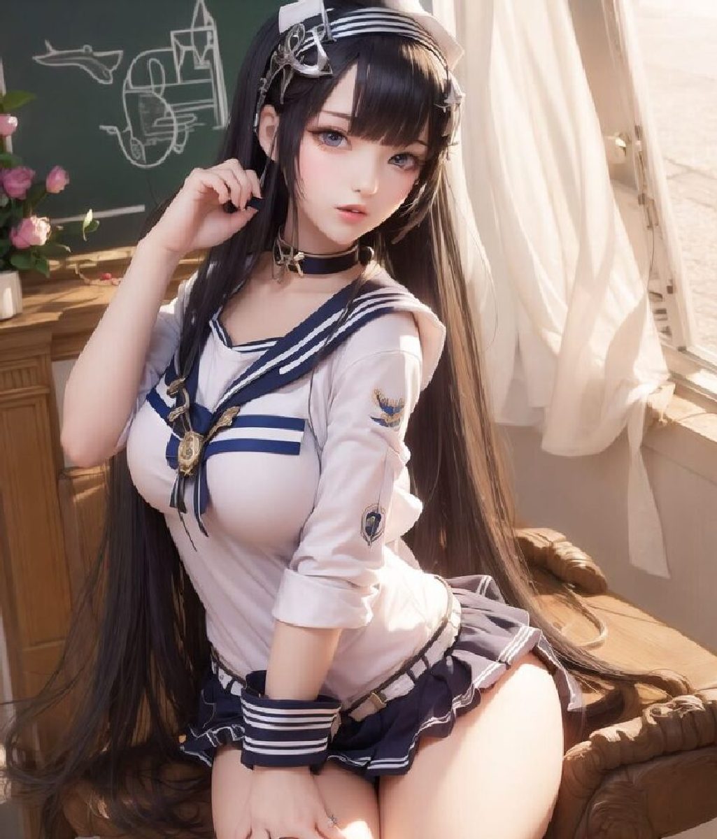 Gorgeous AIGenerated Images of BigBreasted Japanese school girl in Sexy Uniforms-第1章-图片9