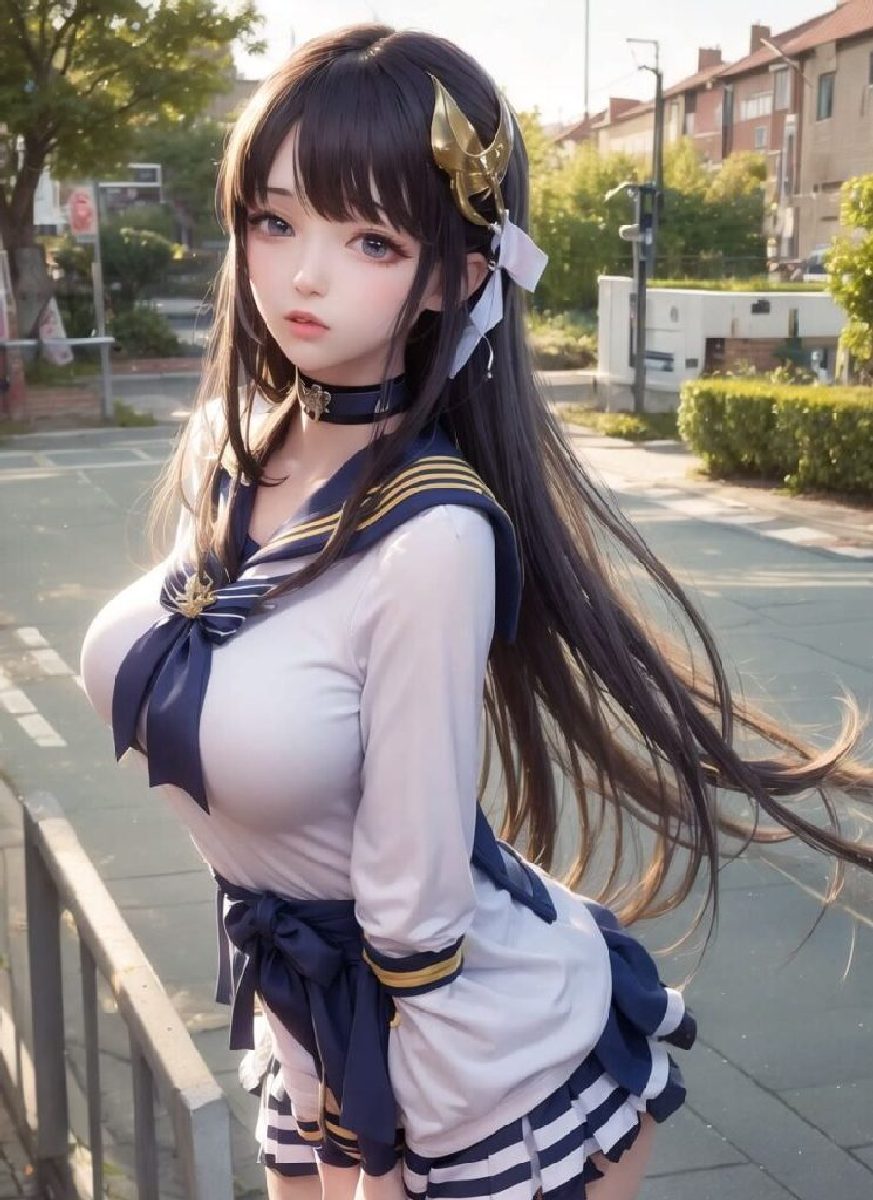 Gorgeous AIGenerated Images of BigBreasted Japanese school girl in Sexy Uniforms-第1章-图片12