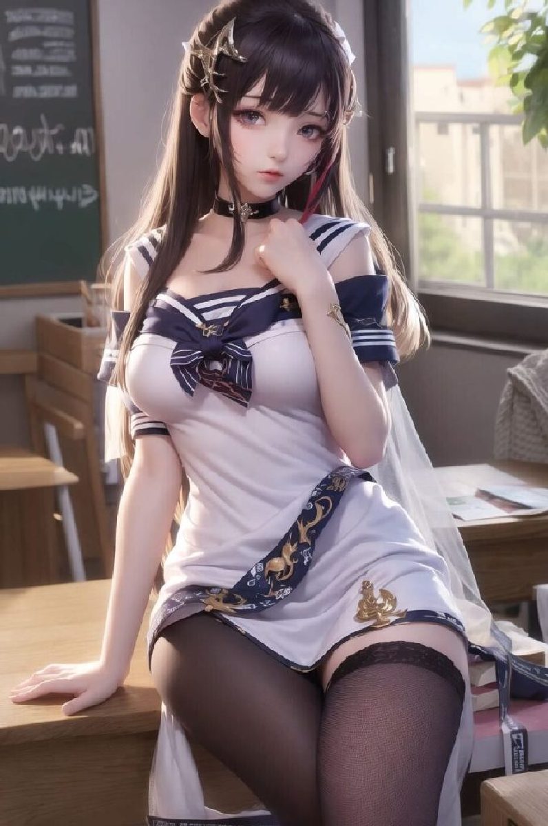Gorgeous AIGenerated Images of BigBreasted Japanese school girl in Sexy Uniforms-第1章-图片17