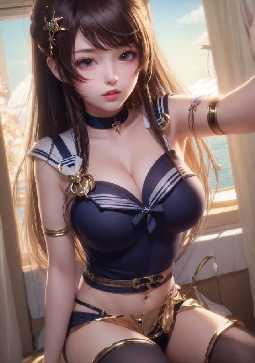 Gorgeous AIGenerated Images of BigBreasted Japanese school girl in Sexy Uniforms-第1章-图片34