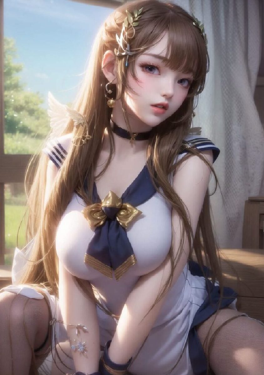 Gorgeous AIGenerated Images of BigBreasted Japanese school girl in Sexy Uniforms-第1章-图片35