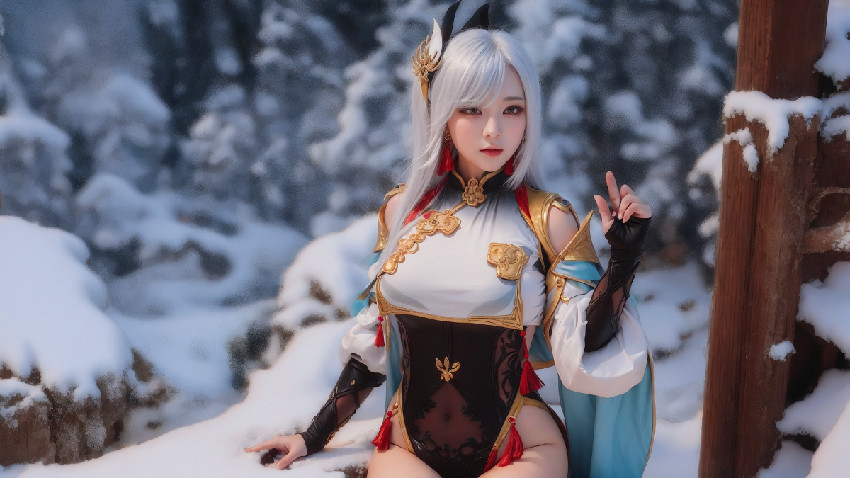 AI生成~AI_EmeraldApple申鶴(しんかく)　原神　AIイラスト-第1章-图片2